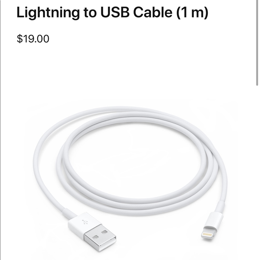 3 Authentic Apple Lightining Charging Cables - image 5